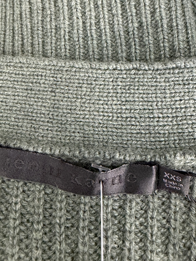 Nwt $445 Jenni Kayne Cropped Cashmere Cocoon Cardigan In Pine Size Xxs — image 7 of 8